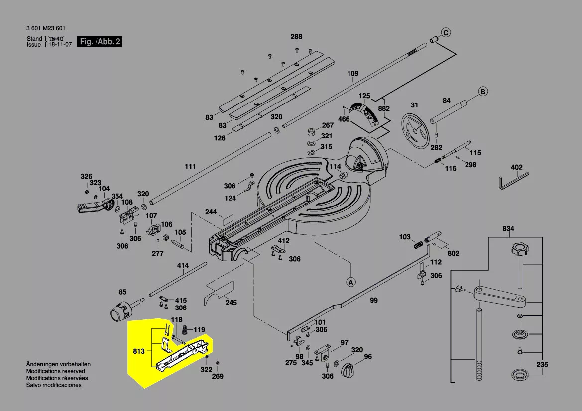Levier de verrouillage réf. 1 609 B02 966 Bosch